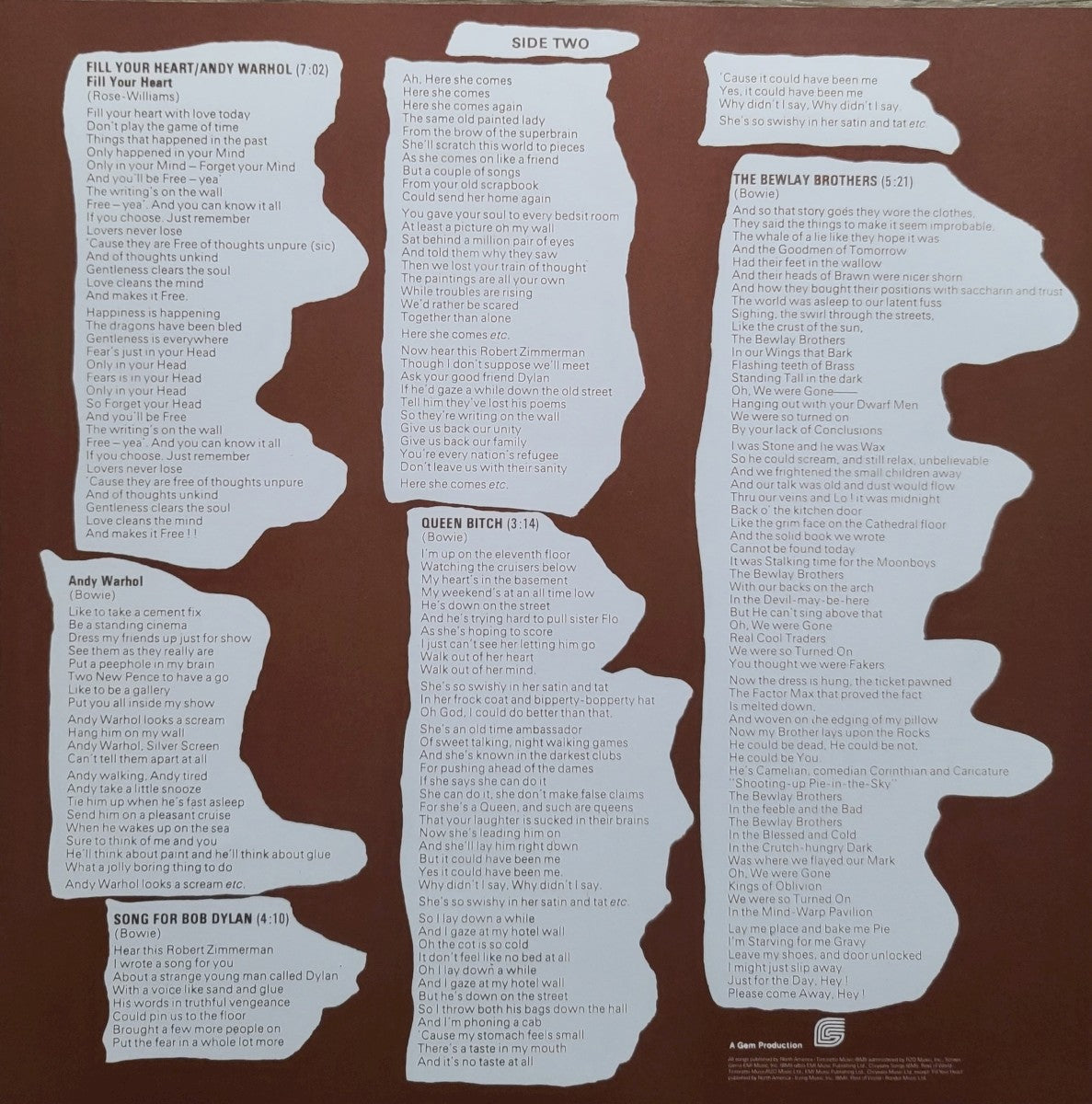 David Bowie – Hunky Dory (LP Vinyl) Vinyl Record