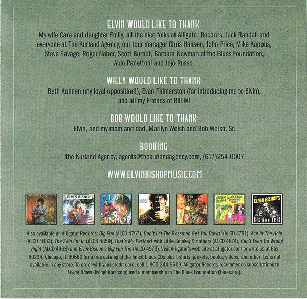 Elvin Bishop's Big Fun Trio – Something Smells Funky 'Round Here Music CD
