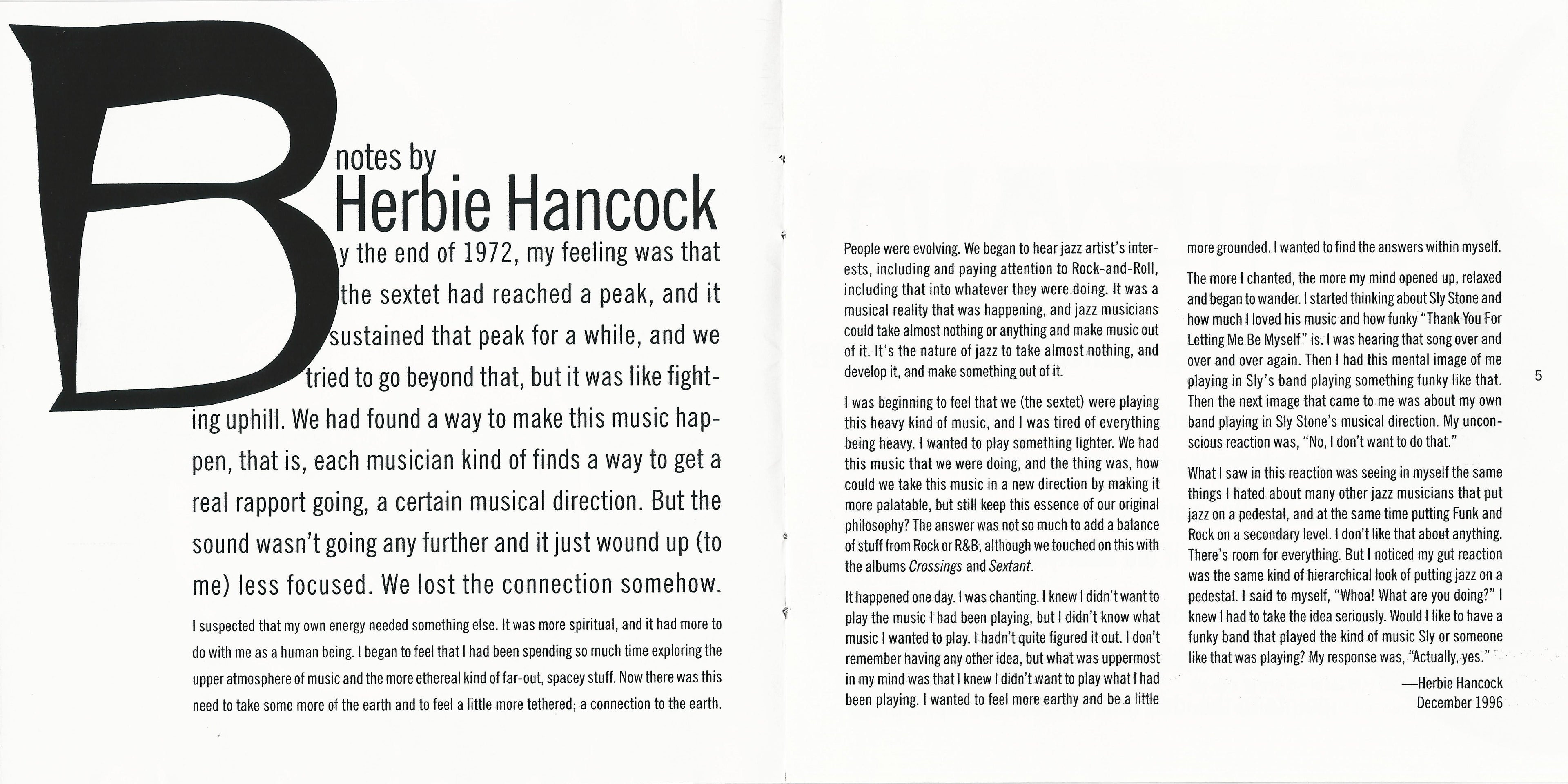 Herbie Hancock – Headhunters Music CD
