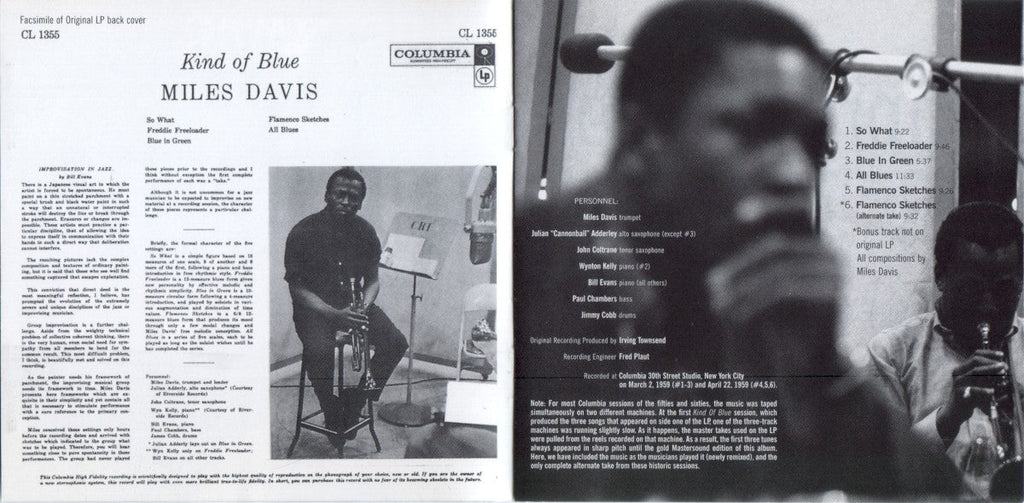 Miles Davis – Kind Of Blue Music CD