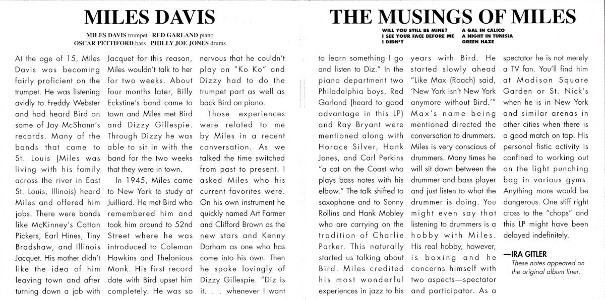 Miles Davis – Musings Of Miles (LP Vinyl) Vinyl Record