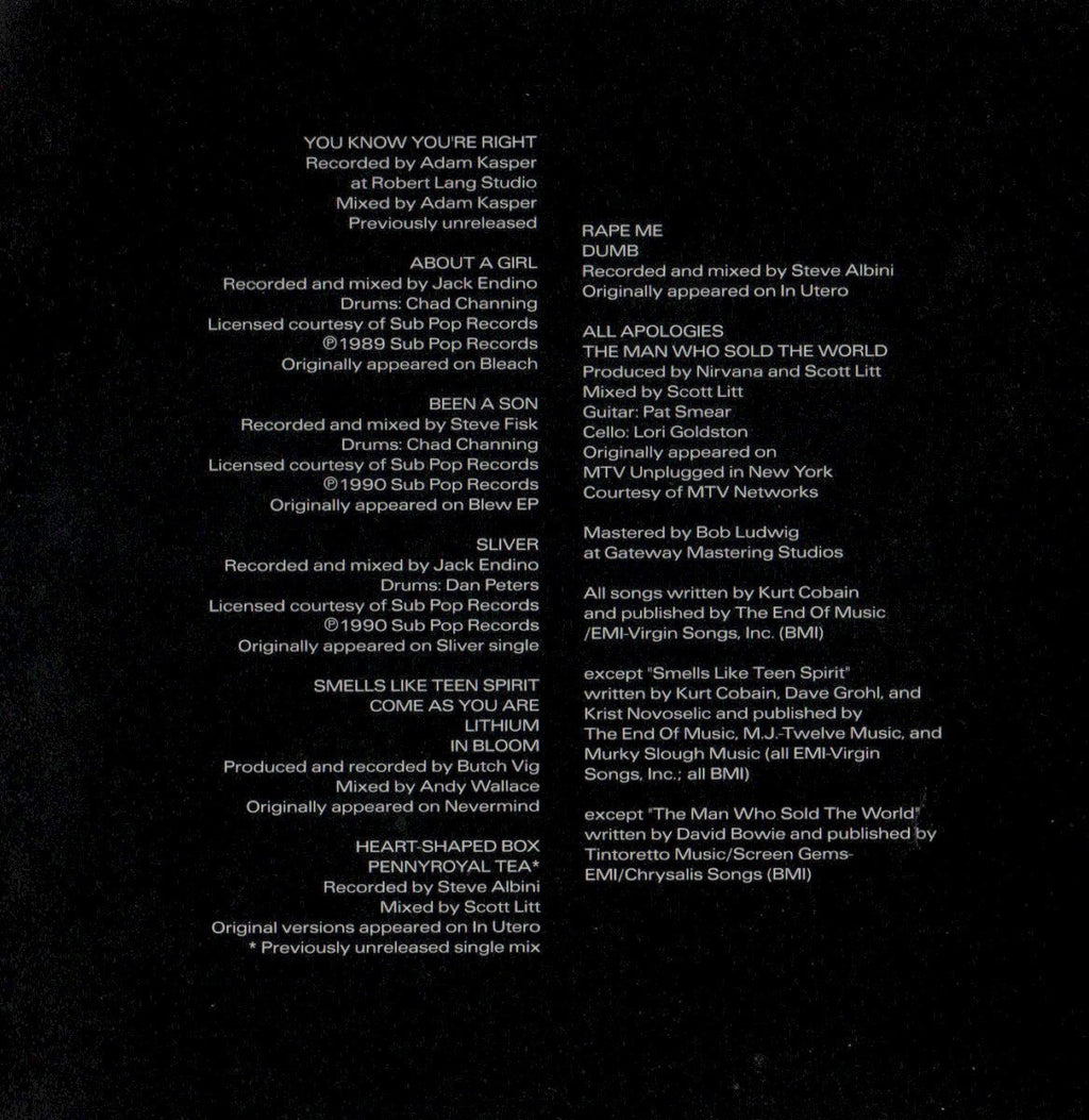 Nirvana – Nirvana Music CD