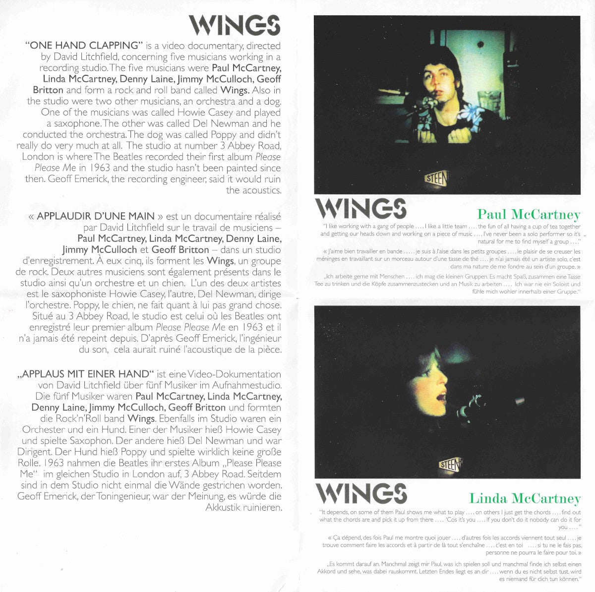 Paul McCartney And Wings – One Hand Clapping (2-CD) Music CD