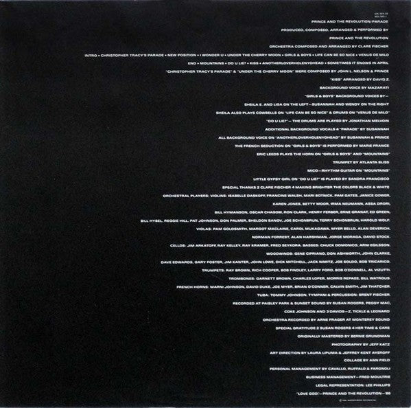 Prince – Parade (LP Vinyl) Vinyl Record