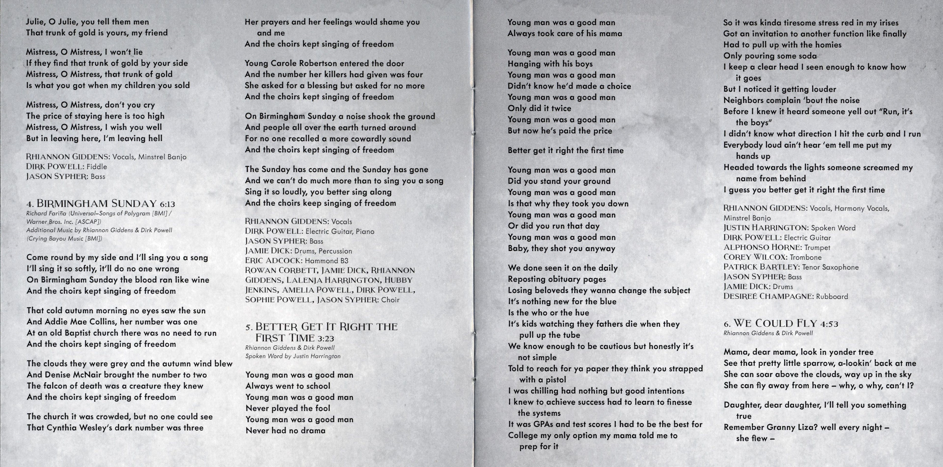 Rhiannon Giddens – Freedom Highway Music CD