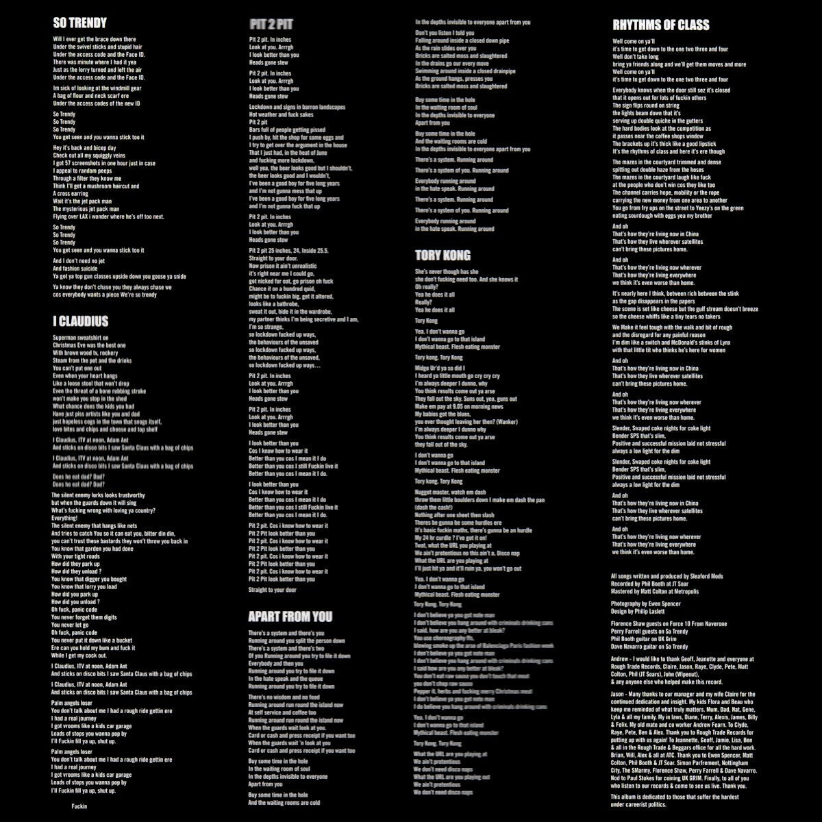 Sleaford Mods – UK GRIM (LP Vinyl) Vinyl Record