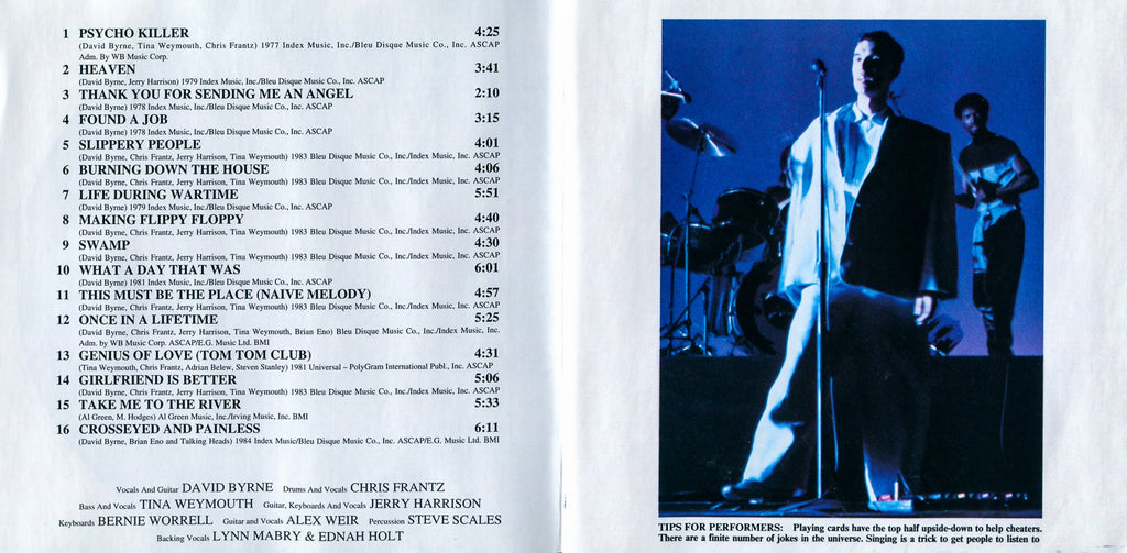 Talking Heads – Stop Making Sense Music CD