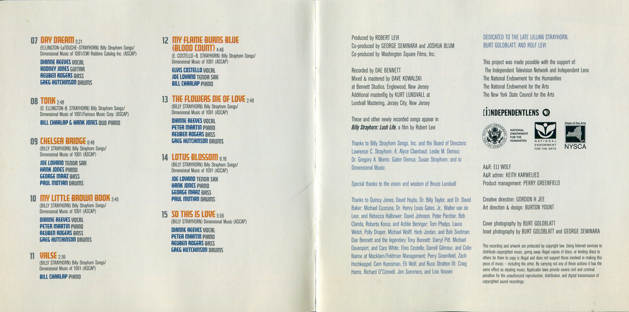 Billy Strayhorn - Lush Life Music CD