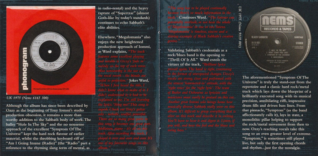 Black Sabbath – Sabotage Music CD