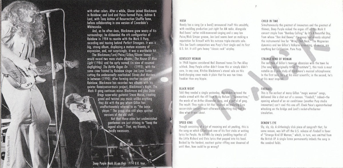 Deep Purple – The Very Best of Deep Purple Music CD