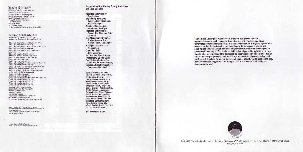 Don Henley – I Can't Stand Still Music CD
