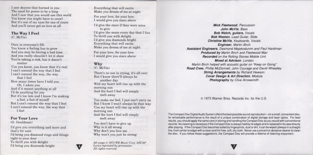 Fleetwood Mac – Mystery to Me Music CD