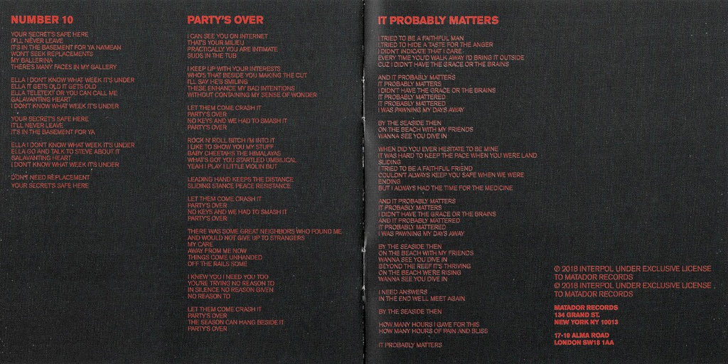 Interpol – Marauder Music CD
