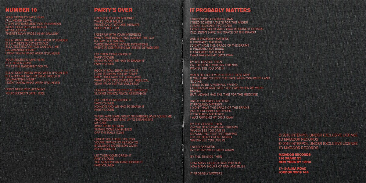 Interpol – Marauder Music CD
