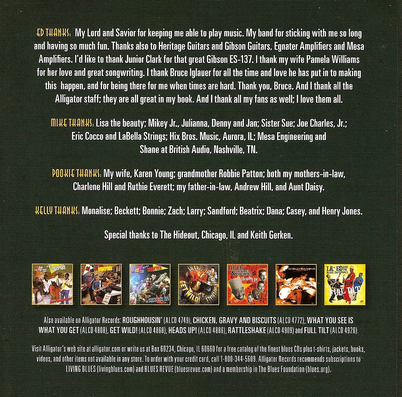 Lil' Ed and The Blues Imperials – Jump Start Music CD