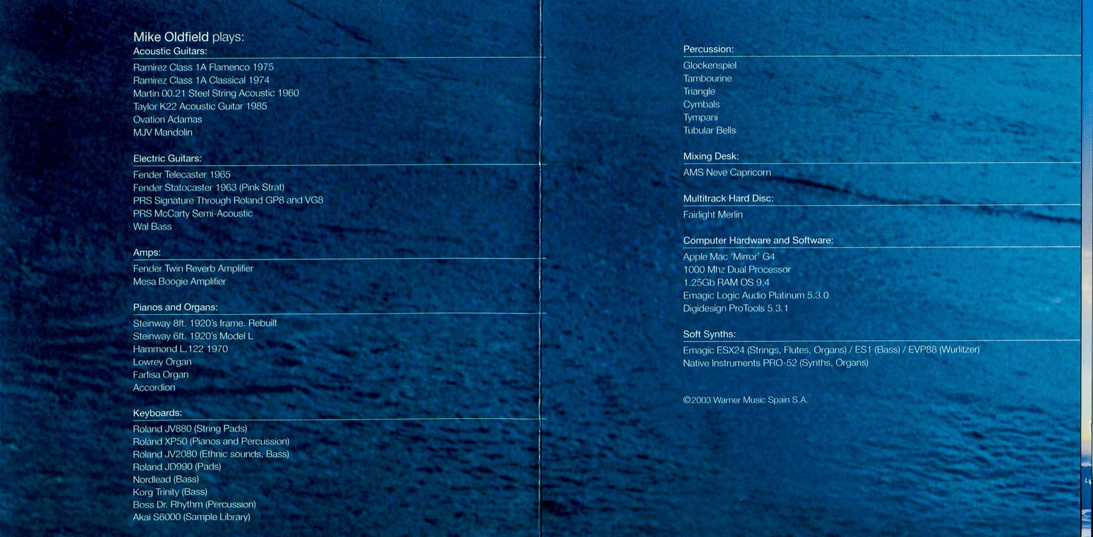 Mike Oldfield – Tubular Bells 2003 Music CD
