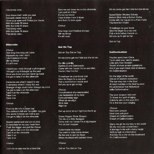 Red Hot Chili Peppers – Californication Music CD
