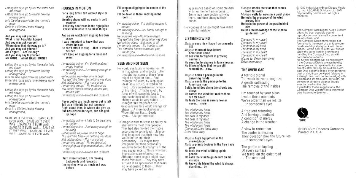 Talking Heads – Remain in Light Music CD