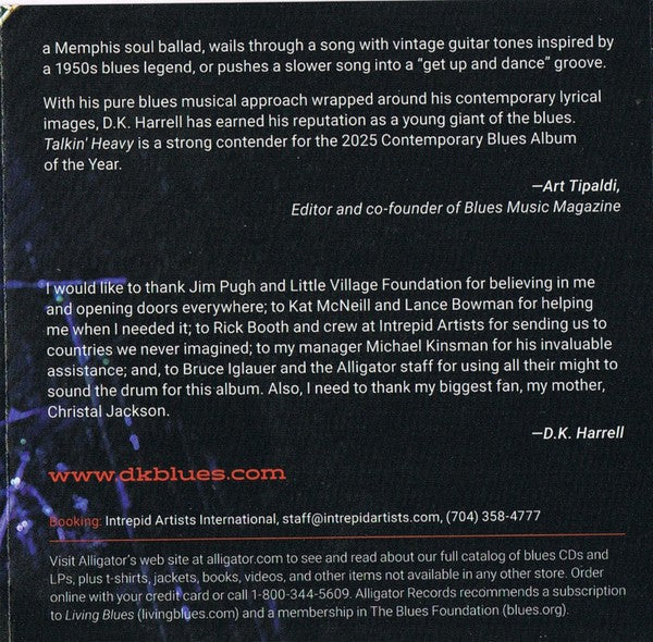 D Harrell .K. – Talkin' Heavy Music CD