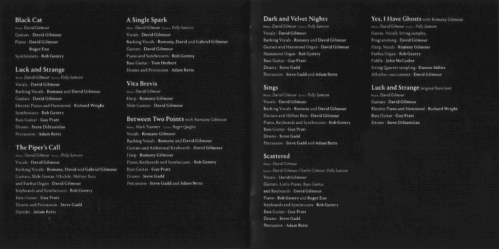 David Gilmour – Luck and Strange Music CD