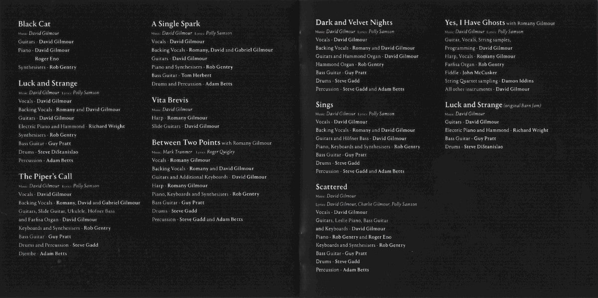David Gilmour – Luck and Strange Music CD