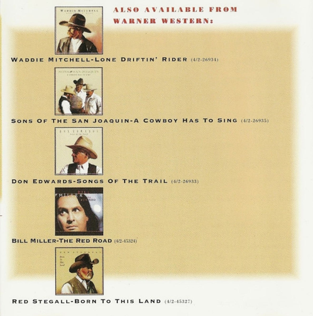 Emmylou Harris – Songs Of The West Music CD