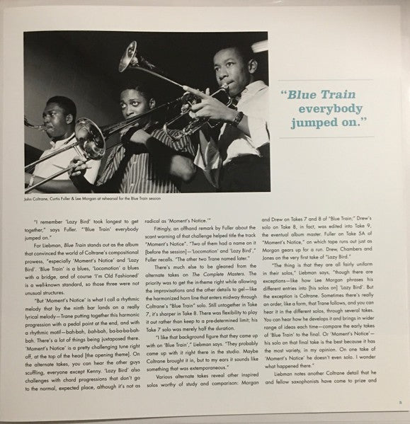 John Coltrane – Blue Train: The Complete Masters (2-LP Vinyl) Vinyl Record