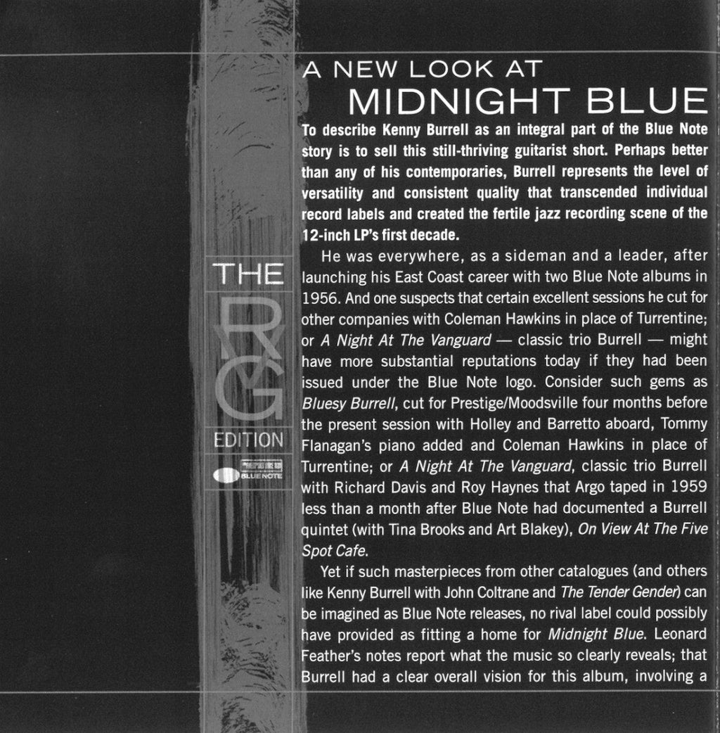 Kenny Burrell – Midnight Blue Music CD