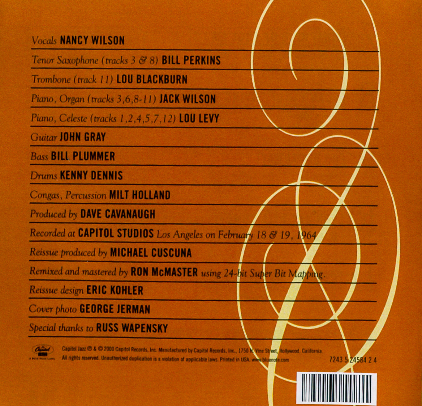 Nancy Wilson – Today, Tomorrow, Forever Music CD