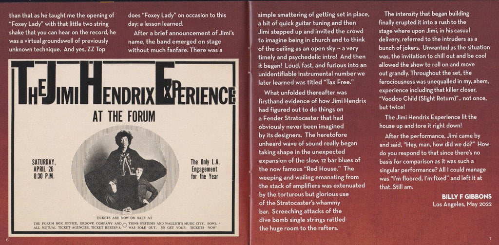 The Jimi Hendrix Experience – Los Angeles Forum - April 26, 1969 Music CD