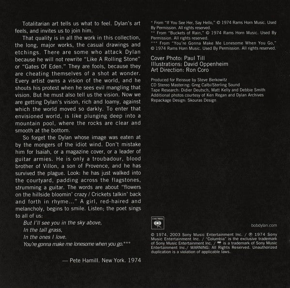 Bob Dylan – Blood On The Tracks (LP Vinyl) Vinyl Record