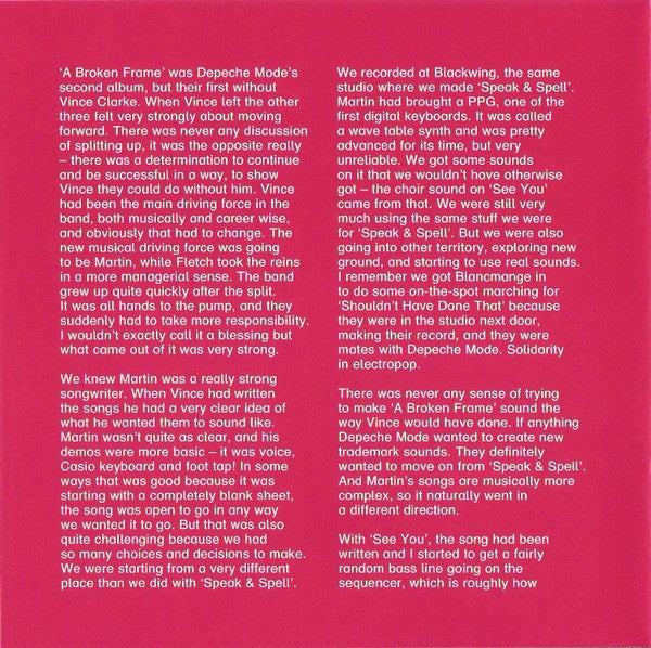 Depeche Mode – Broken Frame Music CD
