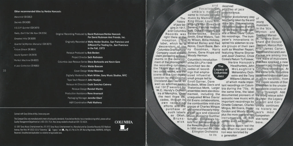 Herbie Hancock – Headhunters Music CD