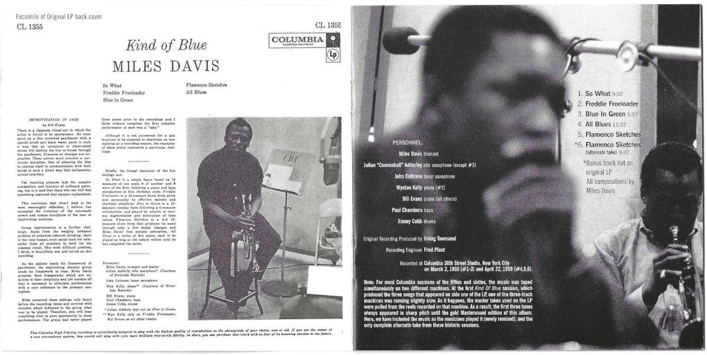 Miles Davis – Kind Of Blue Music CD
