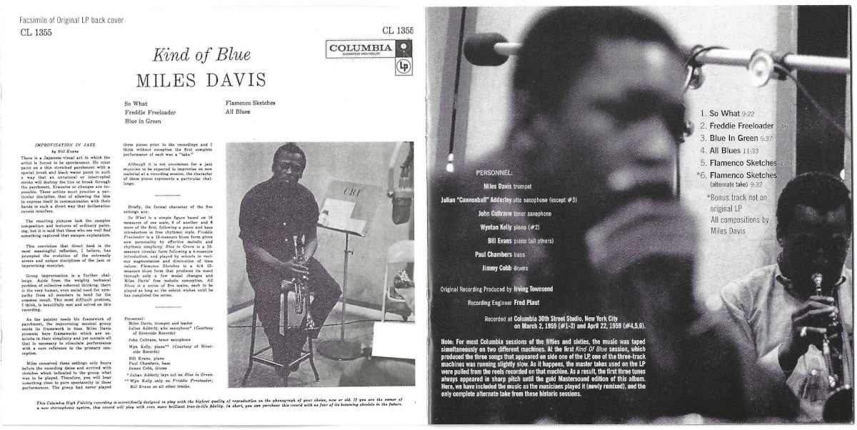 Miles Davis – Kind Of Blue Music CD