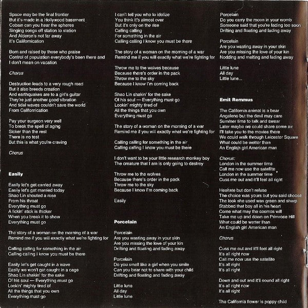 Red Hot Chili Peppers – Californication Music CD
