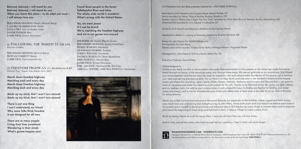 Rhiannon Giddens – Freedom Highway Music CD