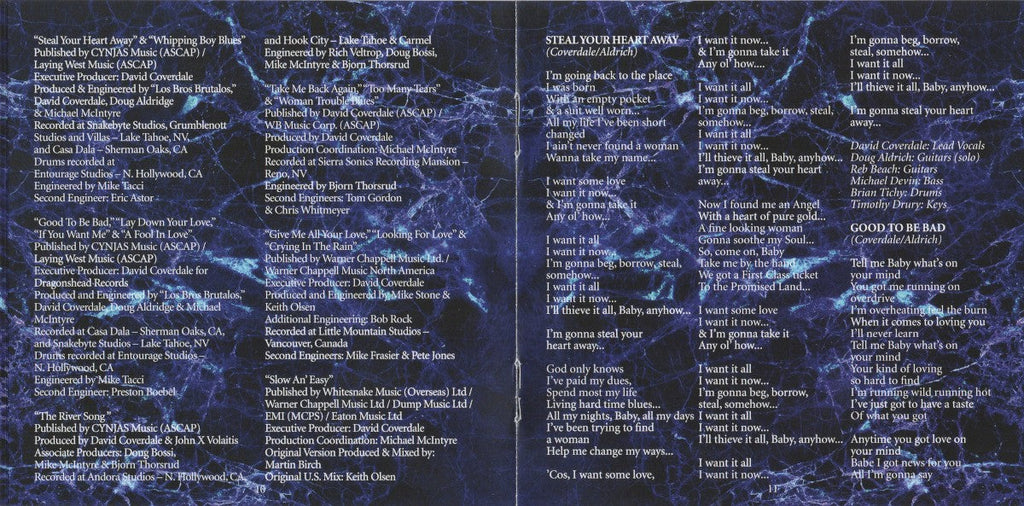 Whitesnake – The Blues Album Music CD