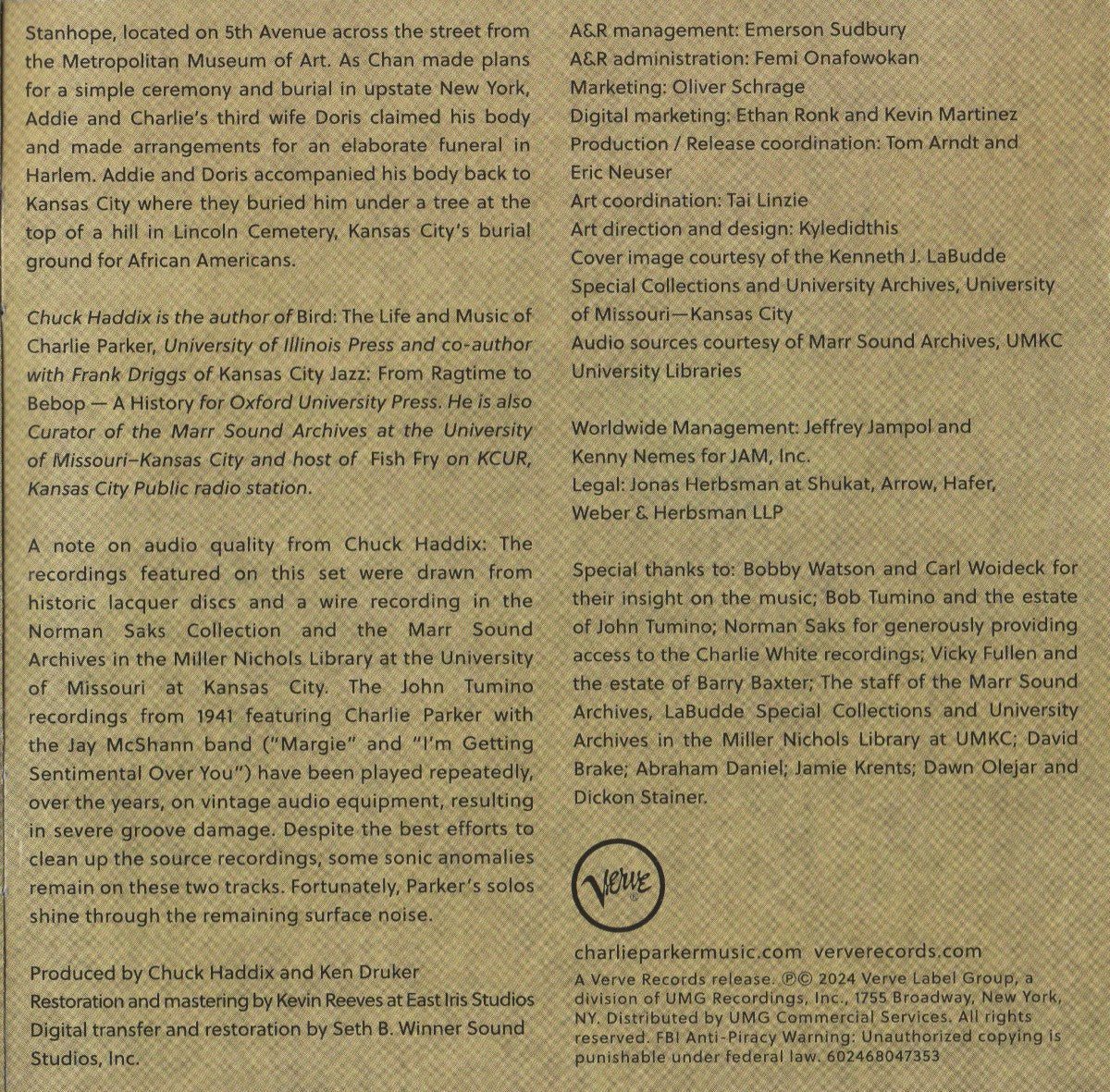 Charlie Parker – Bird In Kansas City (LP Vinyl) Vinyl Record