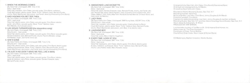 Daryl Hall & John Oates – Abandoned Luncheonette Music CD