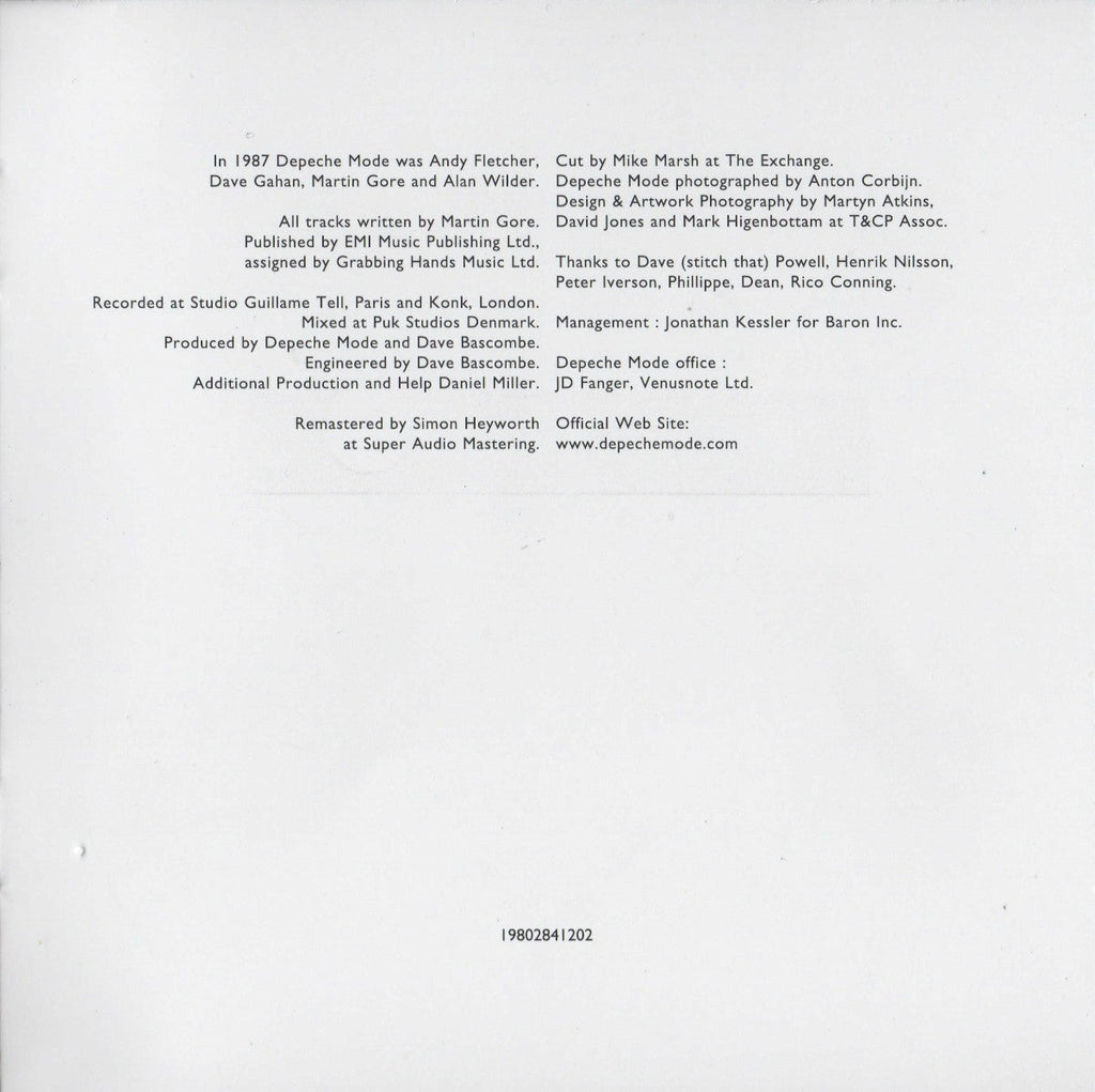 Depeche Mode – Music For The Masses Music CD