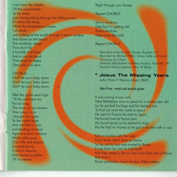 John Prine – Live on Tour Music CD
