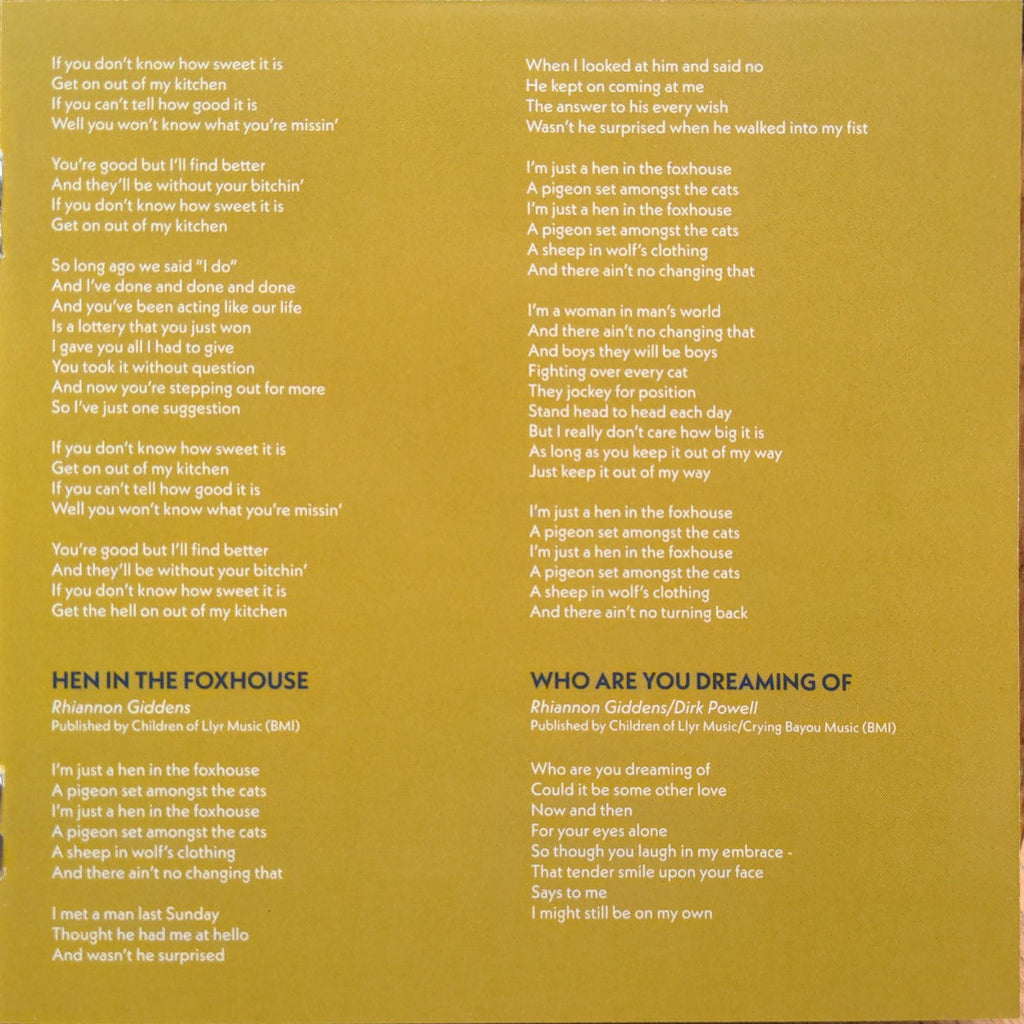 Rhiannon Giddens – You’re The One Music CD