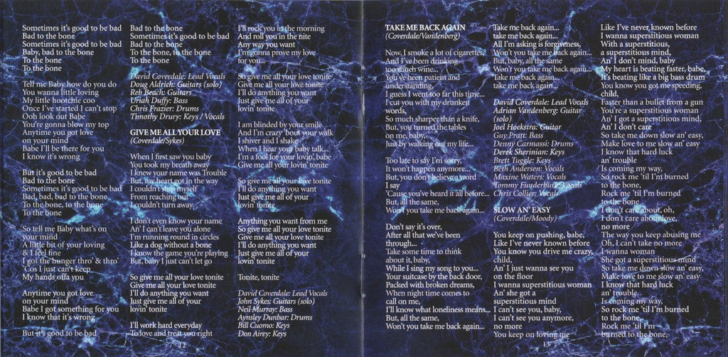 Whitesnake – The Blues Album Music CD