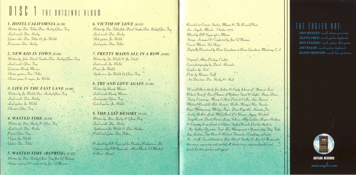 Eagles – Hotel California: 40th Anniversary Edition (2-disc) Music CD