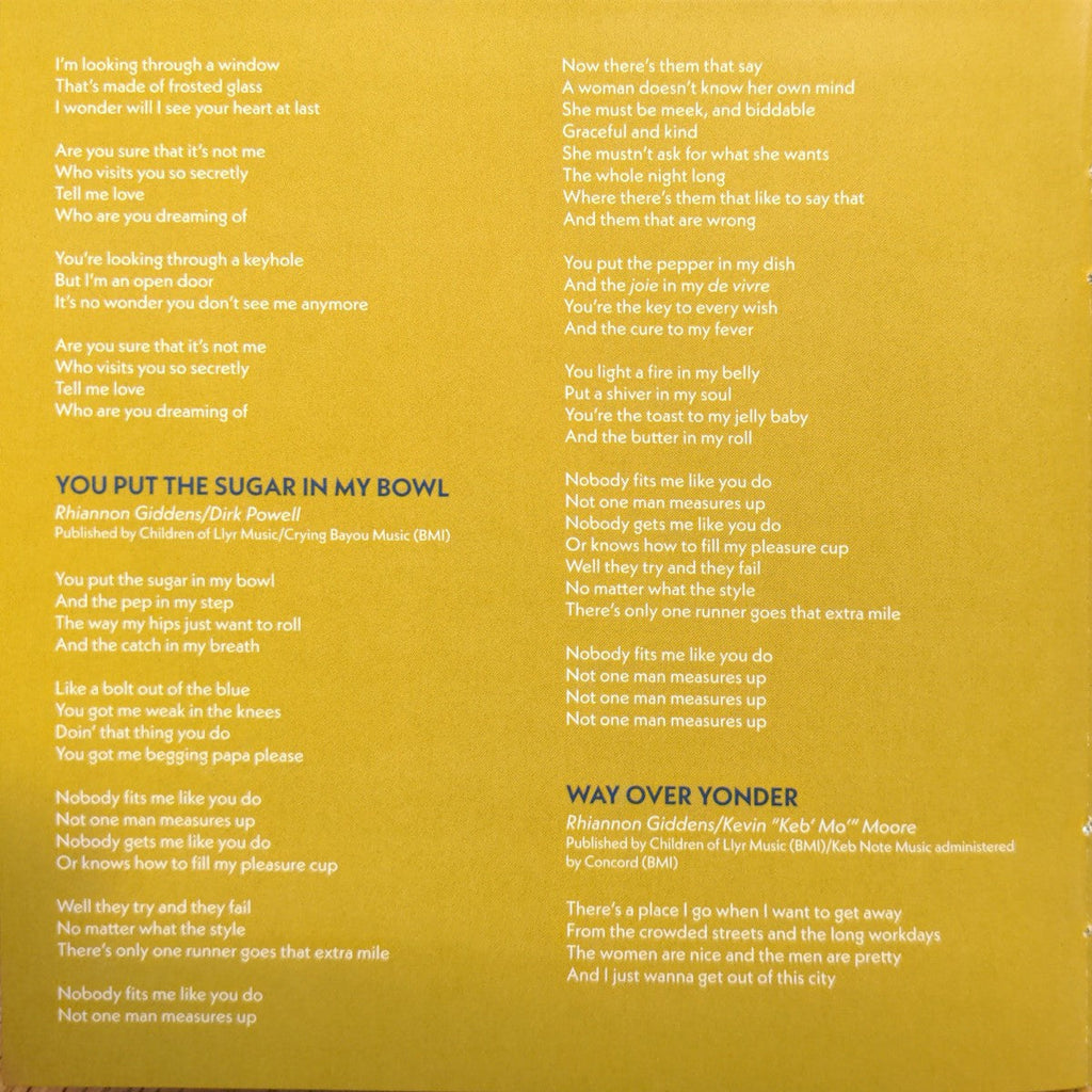 Rhiannon Giddens – You’re The One Music CD