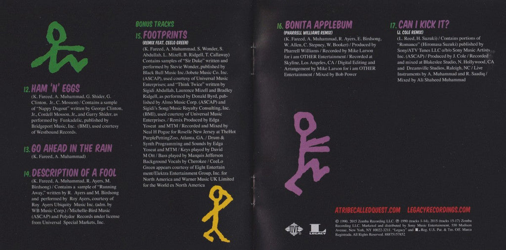 A Tribe Called Quest – People's Instinctive Travels And The Paths Of Rhythm Music CD