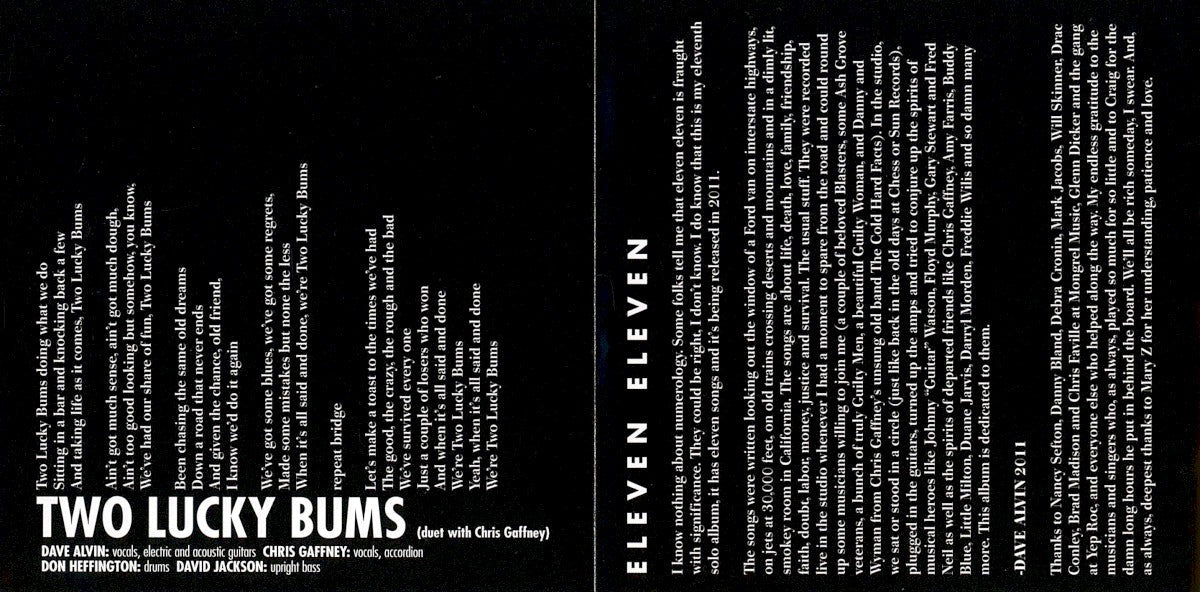 Dave Alvin – Eleven Eleven Music CD