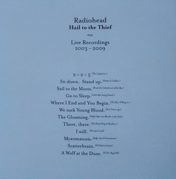 Radiohead – Hail to the Thief Music CD