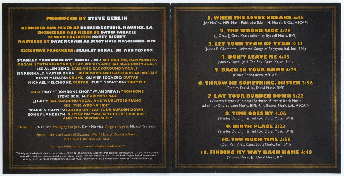Buckwheat Zydeco – Lay Your Burden Down Music CD